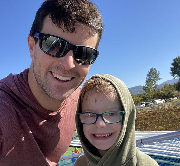 Colton and Caden enjoying the outdoors together